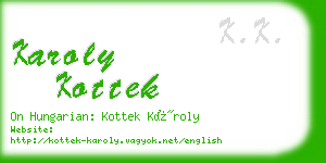 karoly kottek business card